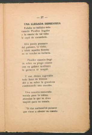 Una llegada imprevista