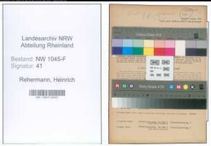 Entnazifizierung Heinrich Rehermann , geb. 14.10.1891 (Finanzbeamter)