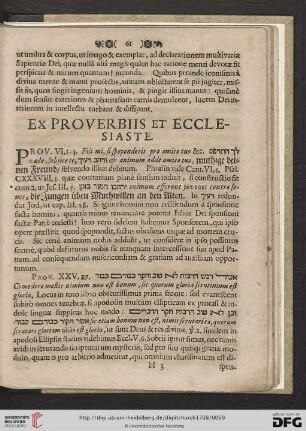 Ex proverbiis et ecclesiaste