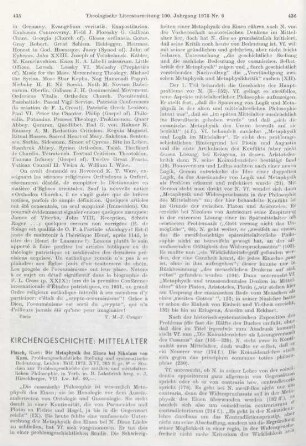 435-438 [Rezension] Flasch, Kurt, Die Metaphysik des Einen bei Nikolaus von Kues