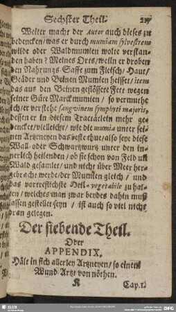 Der siebende Theil