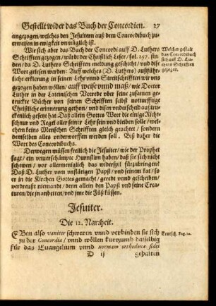 Jesuiter. Die 12. Narrheit.