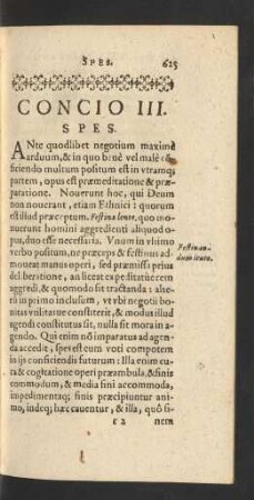 Concio III. Spes.
