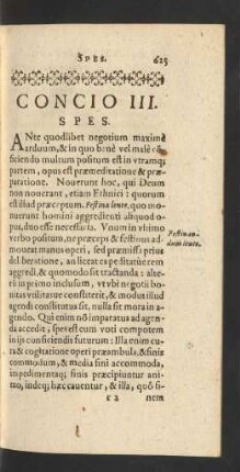 Concio III. Spes.