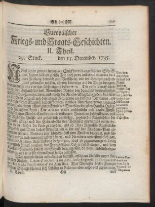 29. Stuck. den 15. December. 1735.