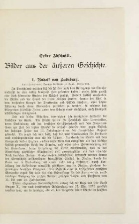Erster Abschnitt. Bilder aus der äußeren Geschichte