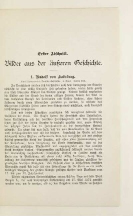 Erster Abschnitt. Bilder aus der äußeren Geschichte