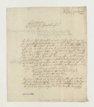 Brief von Johann Joseph Huber an Joseph Heller