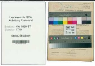 Entnazifizierung Elisabeth Stolte , geb. 06.02.1898 (Lehrerin)