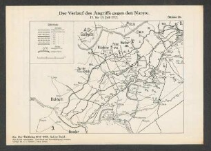 Skizze 21. Der Verlauf des Angriffs gegen den Narew. 13. bis 19. Juli 1915.