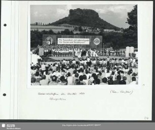 Verbandstreffen des DWBO, Sächsischer Bergsteigerchor mit Pionier- und Jugendchor und Tanzgruppe "Bojan" Sofia
