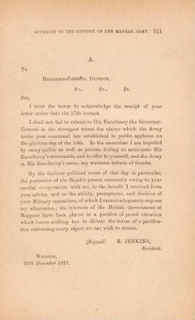 A. To Brigadier-General Doveton, ...