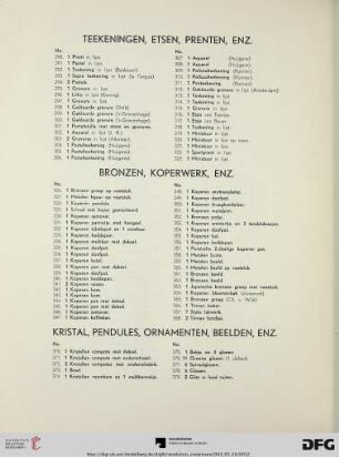 Bronzen, koperwerk, enz. (Nr. 326-368)