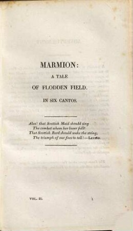The poetical works of Sir Walter Scott, 2. Marmion