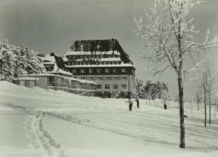 Altenberg, Berghof "Raupennest", Ansicht von Süden im Winter