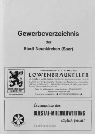 Gewerbeverzeichnis der Stadt Neunkirchen