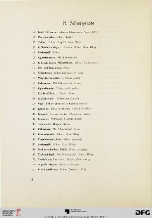 B. Silbergeräte (Nr.95-247)