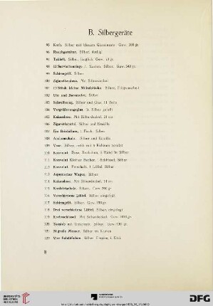 B. Silbergeräte (Nr.95-247)