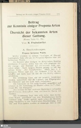 Beitrag zur Kenntnis einiger Prepona-Arten und Übersicht der bekannten Arten dieser Gattung