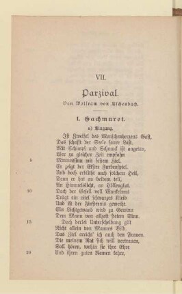 VII. Parzival.