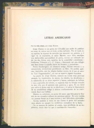 Letras americanas
