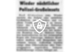 Wieder nächtlicher Polizei-Großeinsatz