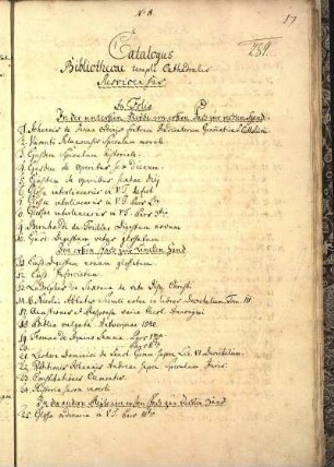 Catalogus bibliothecae templi cathedralis Slesvicensis