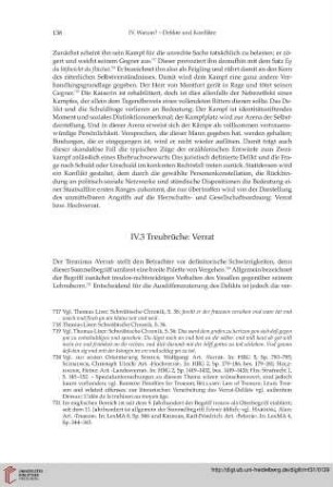 IV.3 Treuebrüche: Verrat