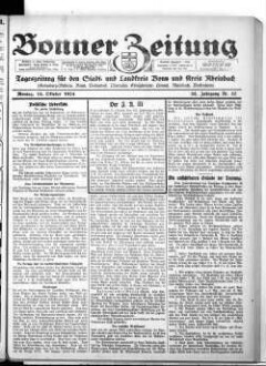 Bonner Zeitung. 1895-1933