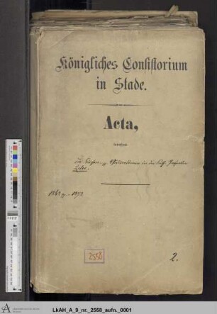 Visitationen in der Inspektion Lehe (Sitz in Flögeln, ab 1868 in Debstedt, ab 1888 dauerhaft in Lehe)