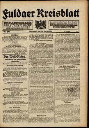 Ausgabe vom Mittwoch, den 12. Dezember 1917.