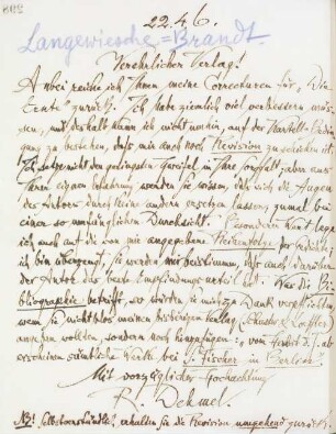 Brief an Wilhelm Langewiesche-Brandt