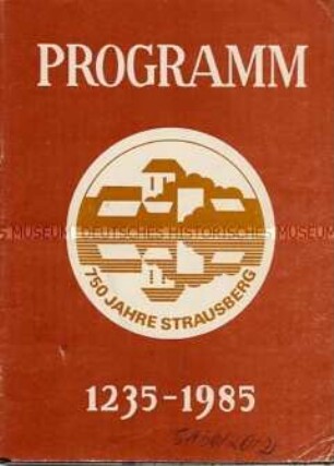 Programmheft zur 750-Jahr-Feier Strausbergs