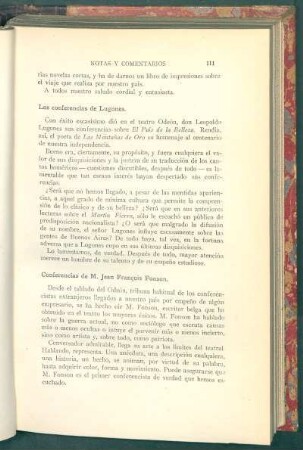 Las conferencias de Lugones