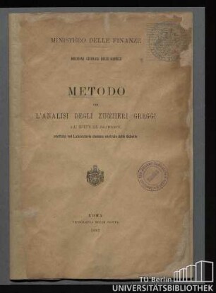 Metodo per l'analisi degli zuccheri greggi, agli effetti del drawback