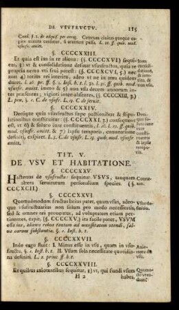 Tit. V. De Usu Et Habitatione
