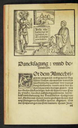 Dancksagung: unnd beschluss rede.