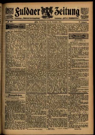 Ausgabe vom Donnerstag, den 24. November 1904.