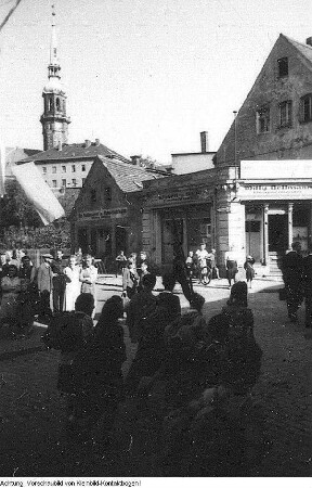 Radeberg. Freie Deutsche Jugend (FDJ), IV. Kreiskonferenz, u.a. mit Hermann Axen, , Vorsitzender der FDJ in Sachsen, 27.-28. September 1947