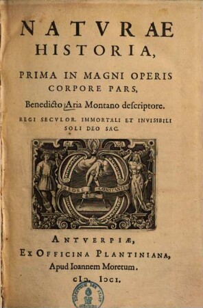 Naturae historia, 1. Prima in magni operis corpore pars