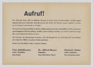 "Aufruf!"