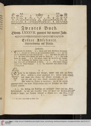 Zweytes Buch: Olymp. LXXXVII. zweytes bis viertes Jahr