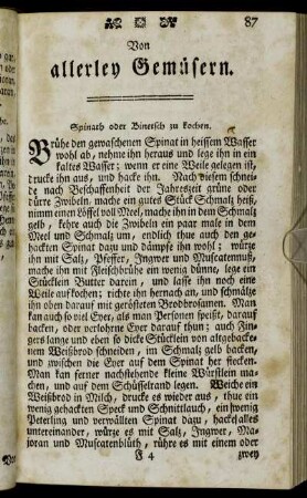 Von allerley Gemüsen.