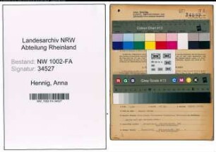 Entnazifizierung Anna Hennig, geb. 28.07.1897 (Kauffrau)