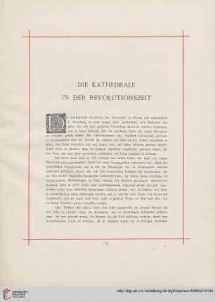 Die Kathedrale in der Revolutionszeit