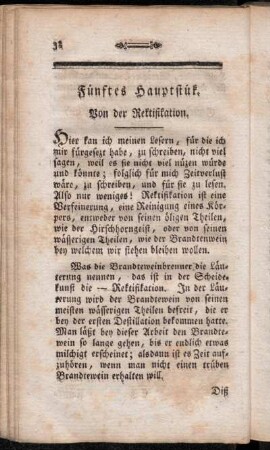 Fünftes Hauptstük. Von der Rektifikation.