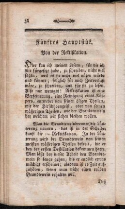 Fünftes Hauptstük. Von der Rektifikation.