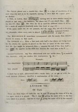 Lesson VII - Of Clefs