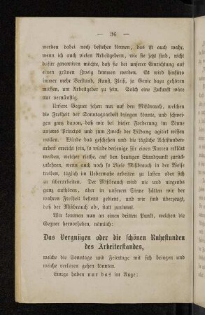 Das Vergnügen oder die schönen Ruhestunden des Arbeiterstandes,
