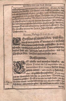 Außlegung.